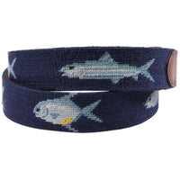 Grand Slam Needlepoint Belt in Dark Navy by Smathers & Branson - Country Club Prep