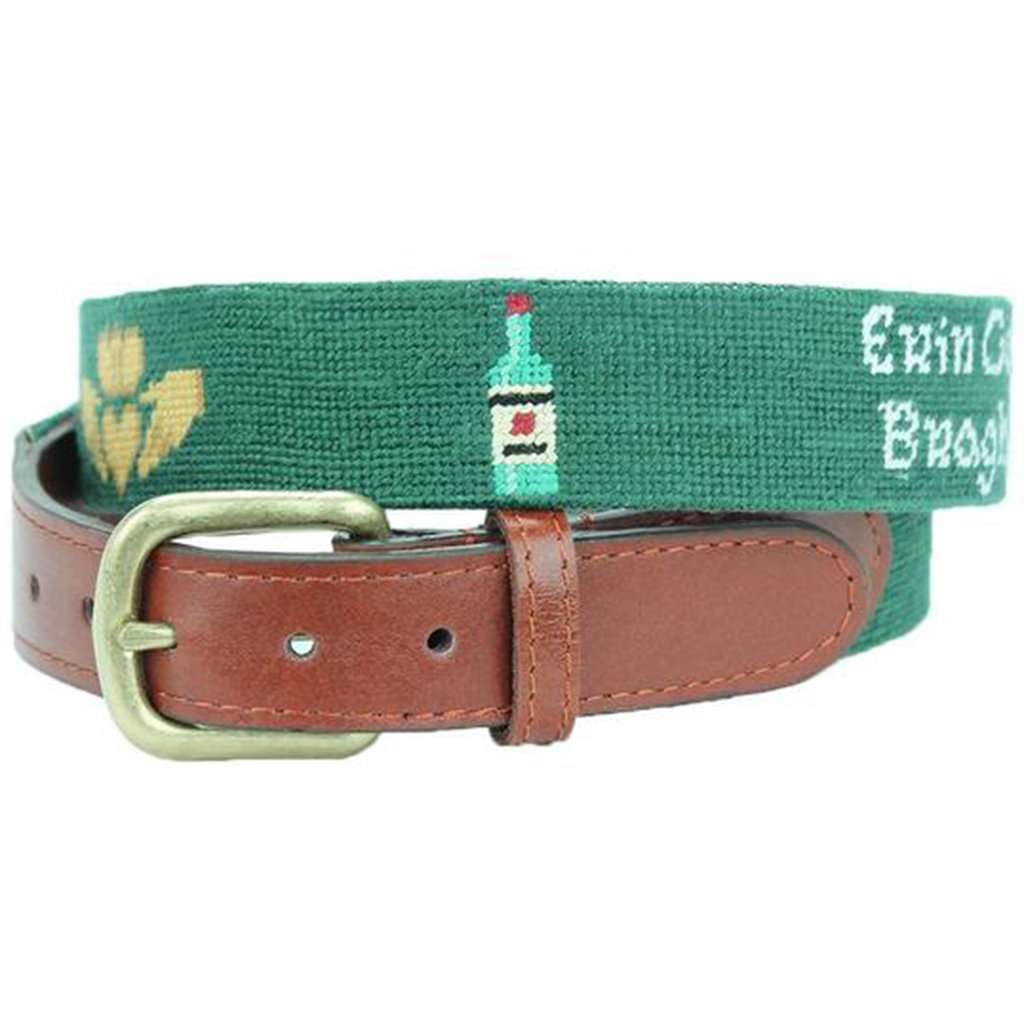 Irish Life Needlepoint Belt in Hunter by Smathers & Branson - Country Club Prep