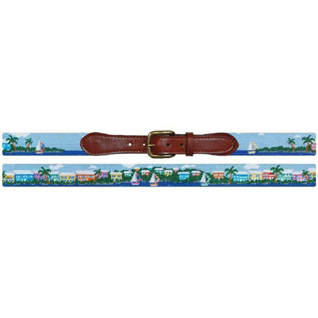 Island Time Needlepoint Belt by Smathers & Branson - Country Club Prep