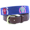 Jockey Silks Needlepoint Belt in Classic Navy by Smathers & Branson - Country Club Prep