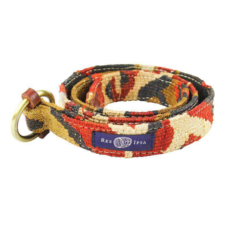 Kilim Belt in Red Camo by Res Ipsa - Country Club Prep