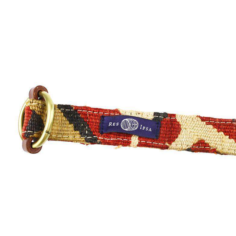 Kilim Belt in Red Camo by Res Ipsa - Country Club Prep