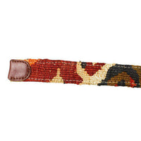 Kilim Belt in Red Camo by Res Ipsa - Country Club Prep