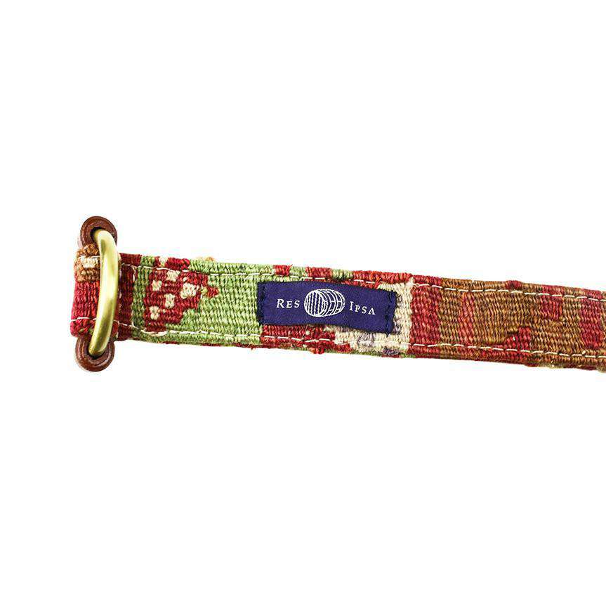 Kilim Belt in Red & Green Aztec by Res Ipsa - Country Club Prep