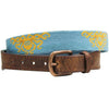 Kraken Needlepoint Belt in Turquoise by Smathers & Branson - Country Club Prep