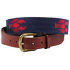 Lobster Needlepoint Belt in Dark Navy by Smathers & Branson - Country Club Prep