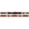 Louisville Needlepoint Belt in Beige by Smathers & Branson - Country Club Prep