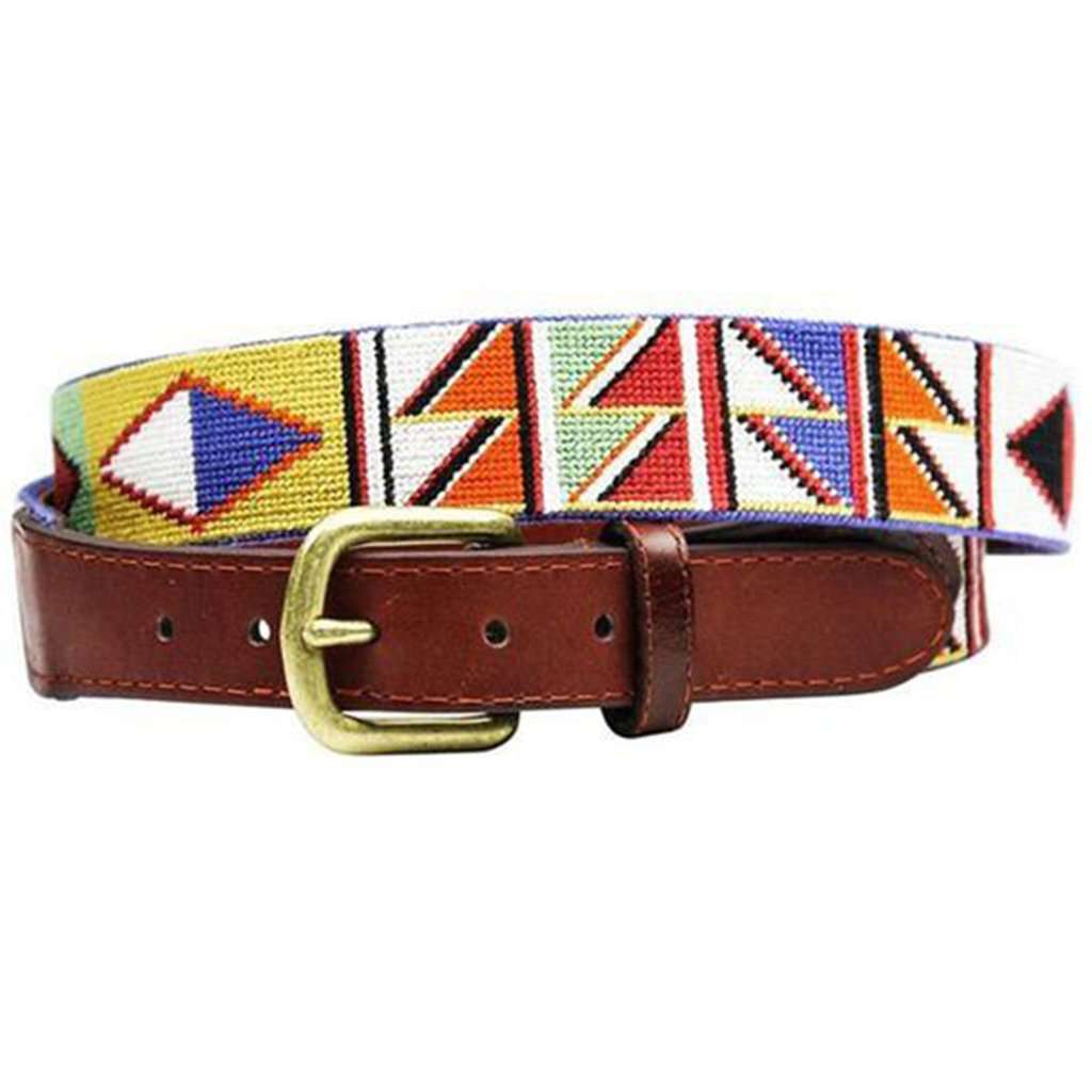 Maasai Needlepoint Belt by Smathers & Branson - Country Club Prep