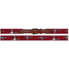 Mallard Needlepoint Belt in Garnet by Smathers & Branson - Country Club Prep