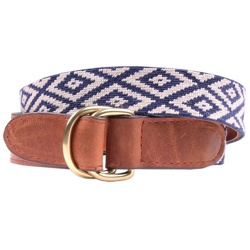 Mini Gaucho Needlepoint D-Ring Belt by Smathers & Branson - Country Club Prep