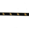 MO Columbia Leather Tab Belt in Black Ribbon with White Canvas Backing by State Traditions - Country Club Prep