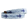 Mosaic Fish Needlepoint Belt in Ocean Blue by Smathers & Branson - Country Club Prep