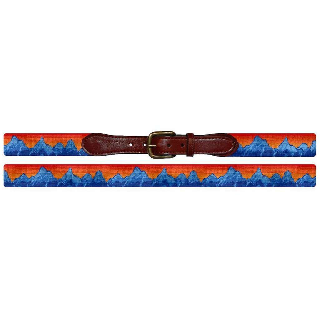 Mountain Sunset Needlepoint Belt in Multi by Smathers & Branson - Country Club Prep