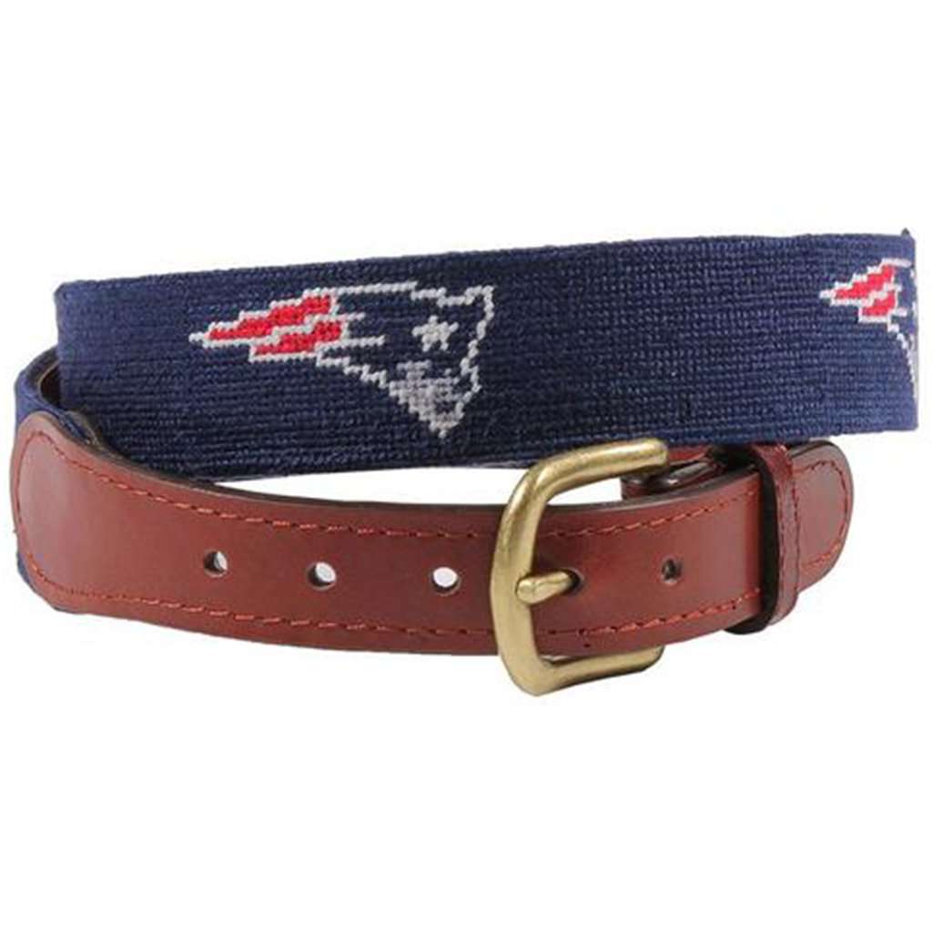 New England Patriots Needlepoint Belt by Smathers & Branson - Country Club Prep