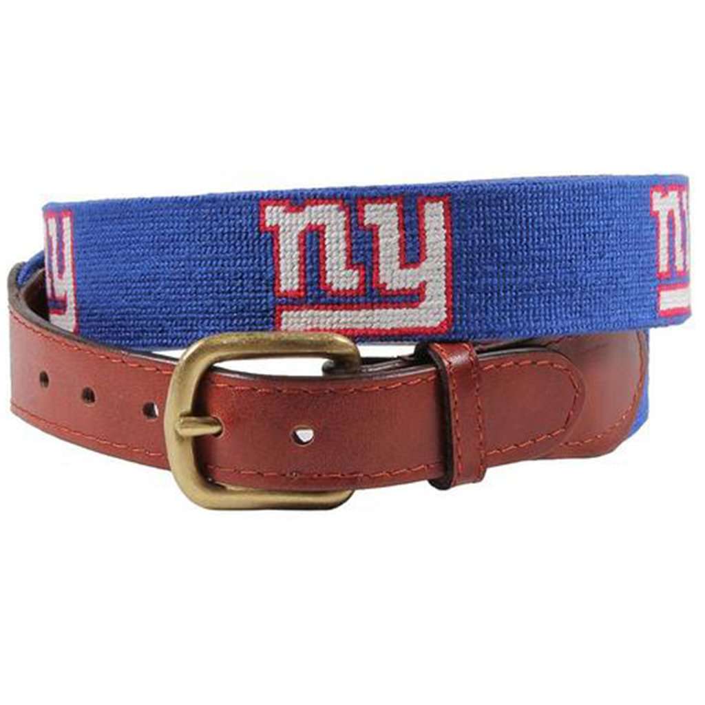 New York Giants Needlepoint Belt by Smathers & Branson - Country Club Prep