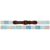 Newport Patchwork Needlepoint Belt in Navy by Smathers & Branson - Country Club Prep