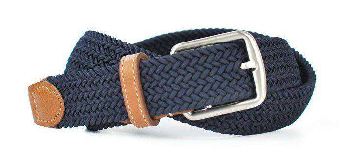 Newport Woven Belt in Navy by Martin Dingman - Country Club Prep