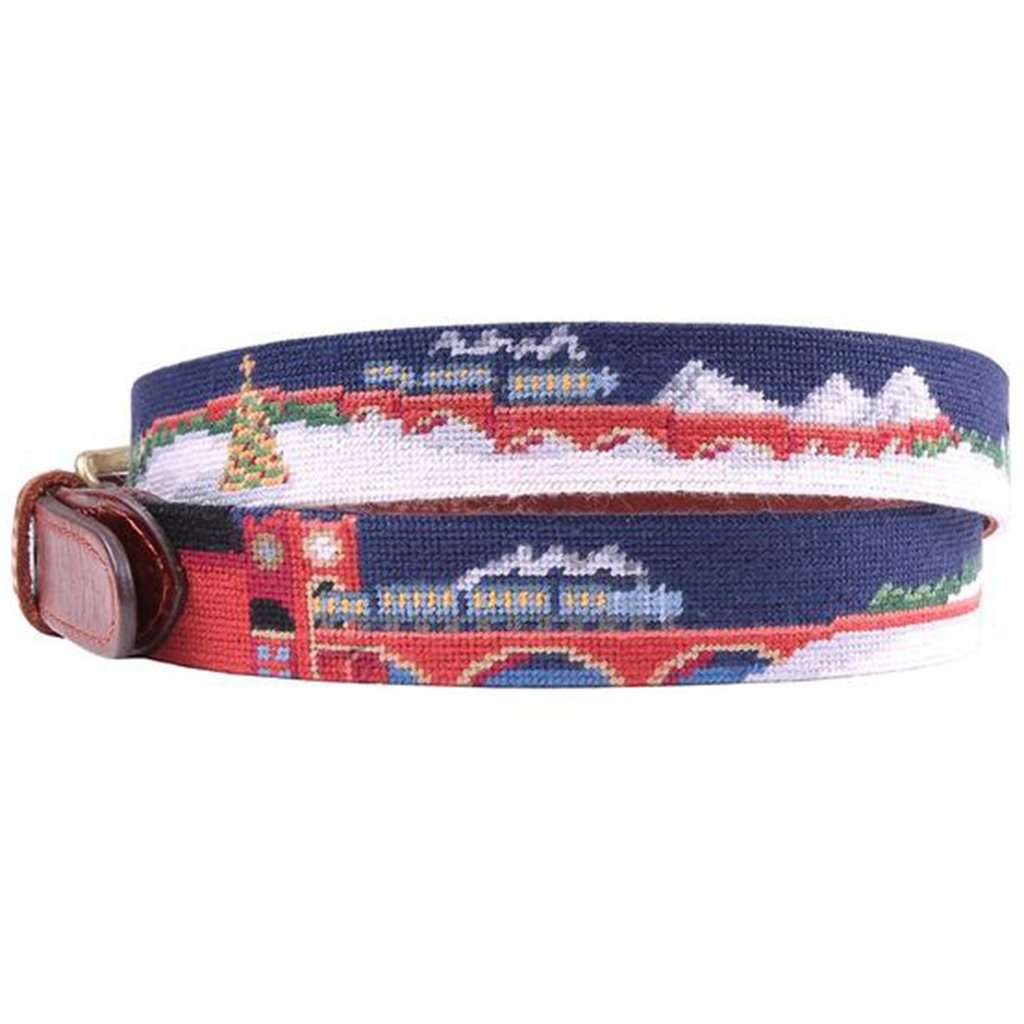 North Pole Needlepoint Belt by Smathers & Branson - Country Club Prep