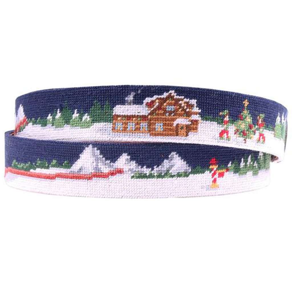 North Pole Needlepoint Belt by Smathers & Branson - Country Club Prep