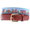 Old Boston Scene Needlepoint Belt by Smathers & Branson - Country Club Prep