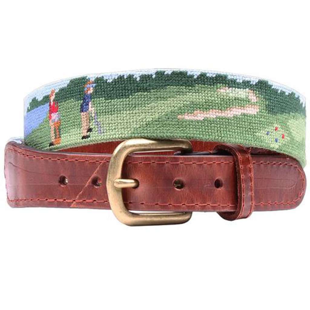 On The Links Needlepoint Belt by Smathers & Branson - Country Club Prep