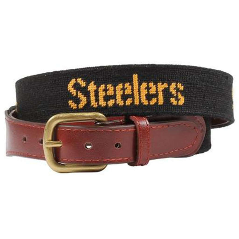 Pittsburgh Steelers Needlepoint Belt by Smathers & Branson - Country Club Prep