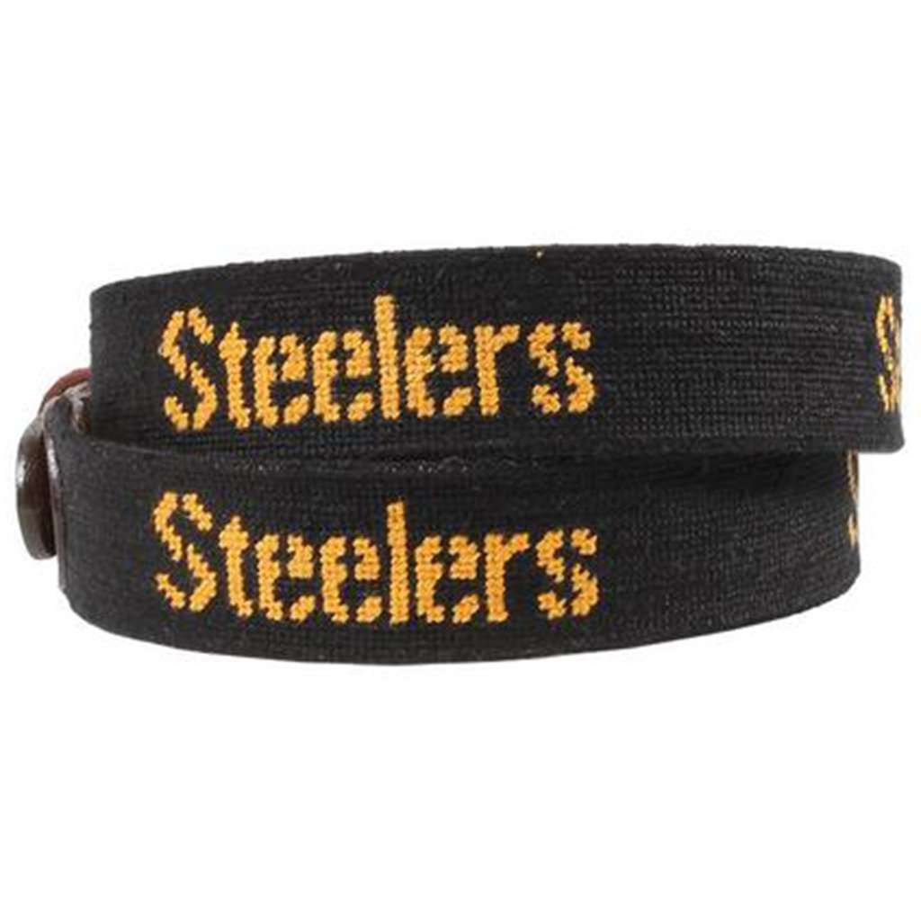 Pittsburgh Steelers Needlepoint Belt by Smathers & Branson - Country Club Prep