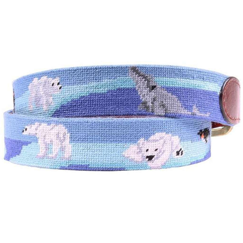 Polar Party Needlepoint Belt by Smathers & Branson - Country Club Prep