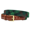 Ross Hunting Tartan Plaid Belt on Green Canvas by Country Club Prep - Country Club Prep