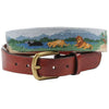 Safari Scene Needlepoint Belt by Smathers & Branson - Country Club Prep