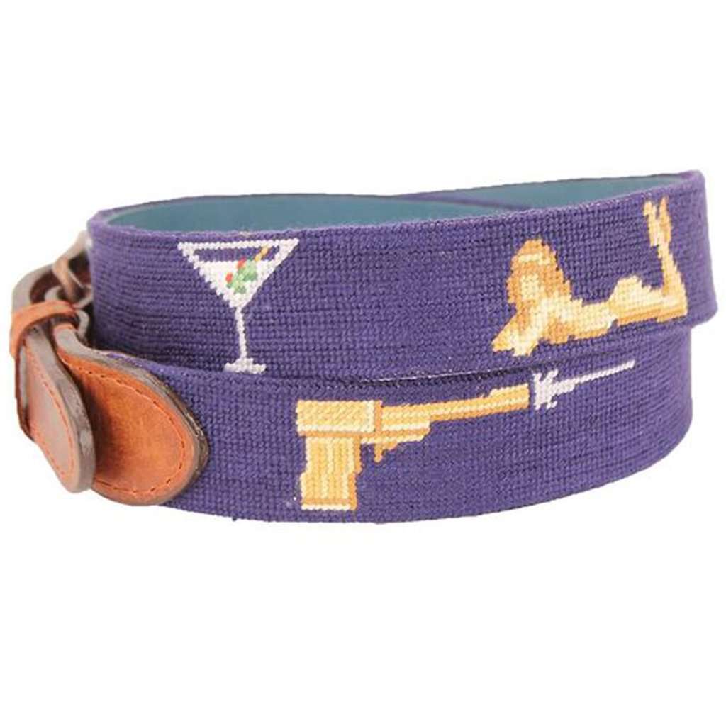 Shaken, Not Stirred Needlepoint Belt by Smathers & Branson - Country Club Prep