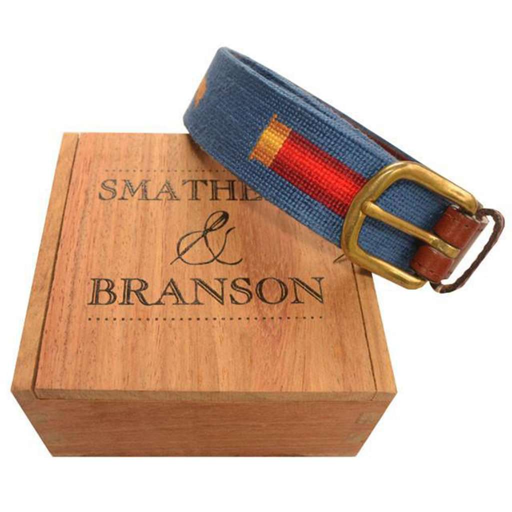 Shotgun and Shell Needlepoint Belt by Smathers & Branson - Country Club Prep