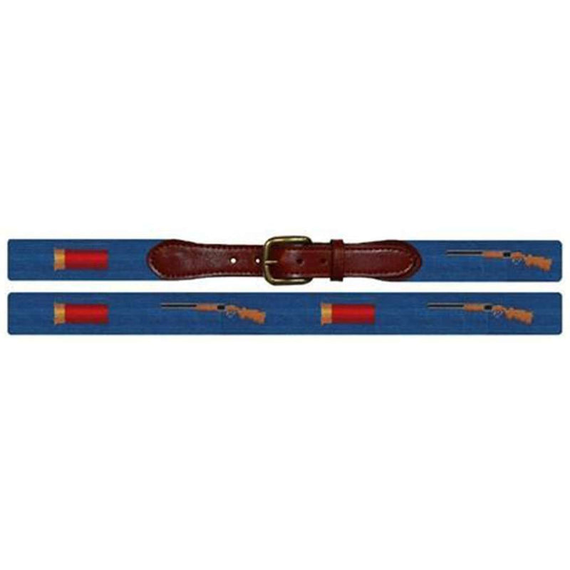 Shotgun and Shell Needlepoint Belt by Smathers & Branson - Country Club Prep