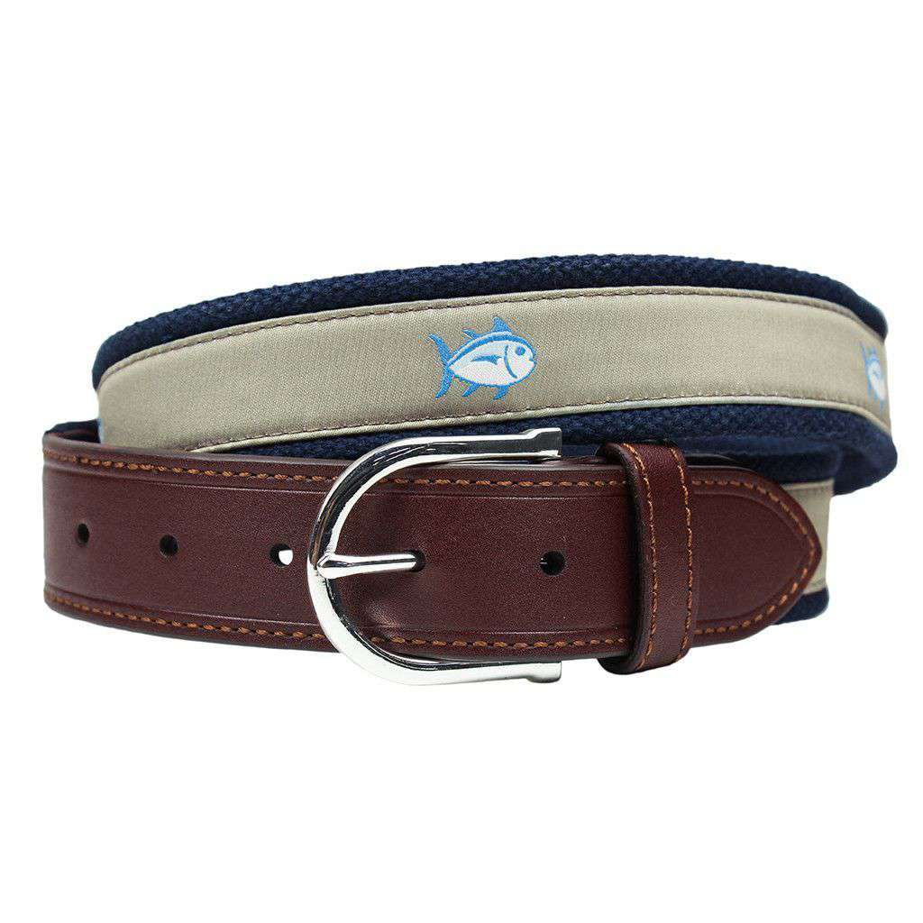 Skipjack Ribbon Belt in Sandstone Khaki by Southern Tide - Country Club Prep