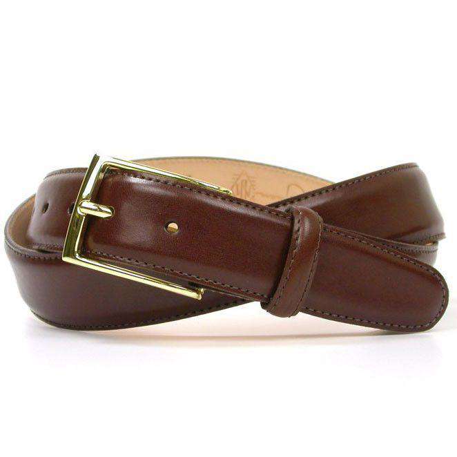 Smith Belt in Luggage Brown Leather by Martin Dingman - Country Club Prep