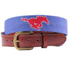 Southern Methodist University Needlepoint Belt by Smathers & Branson - Country Club Prep