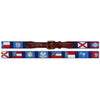 Southern States Needlepoint Belt in Navy by Smathers & Branson - Country Club Prep