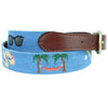 Sunday Funday Needlepoint Belt in Cornflower Blue by Smathers & Branson - Country Club Prep