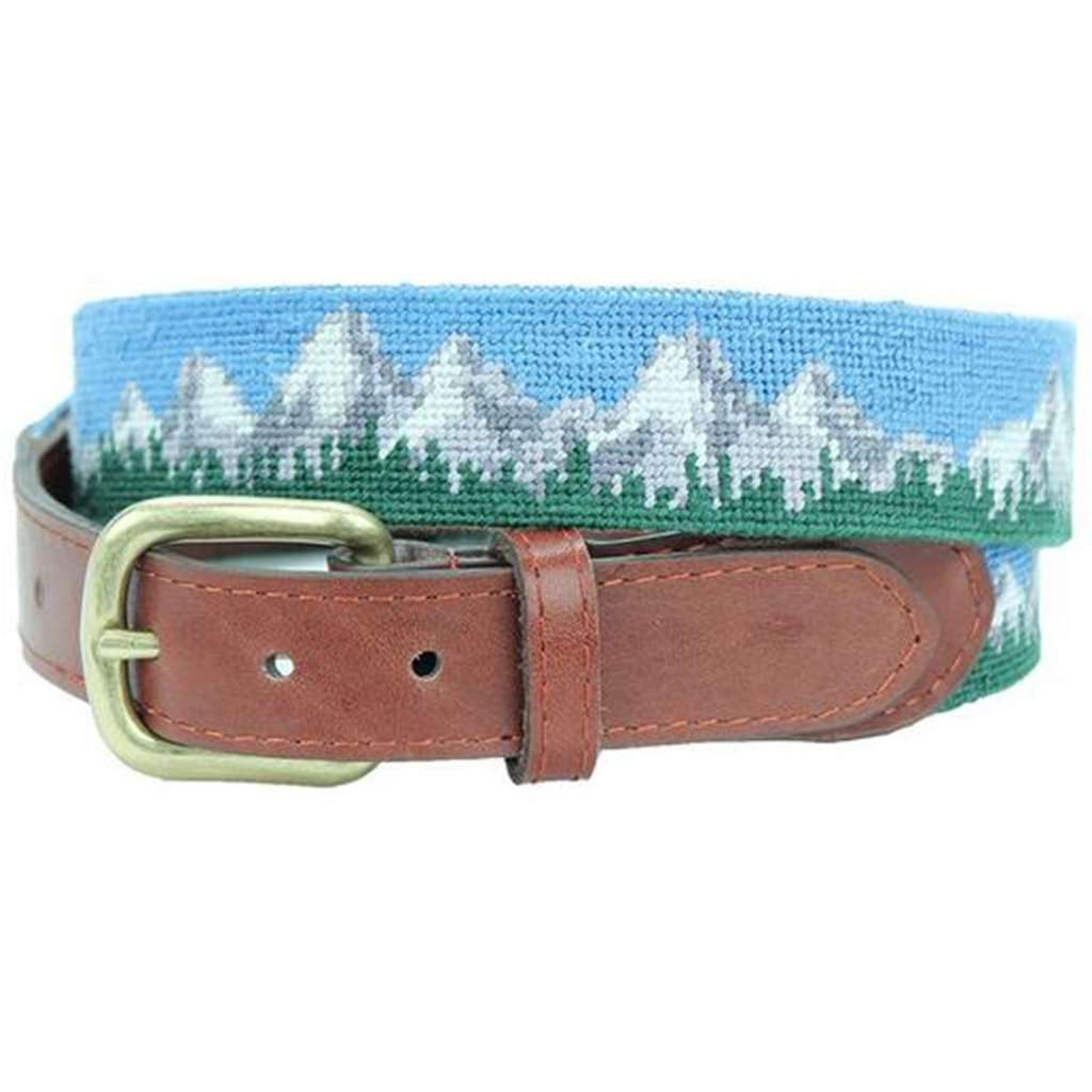 Tetons Needlepoint Belt by Smathers & Branson - Country Club Prep