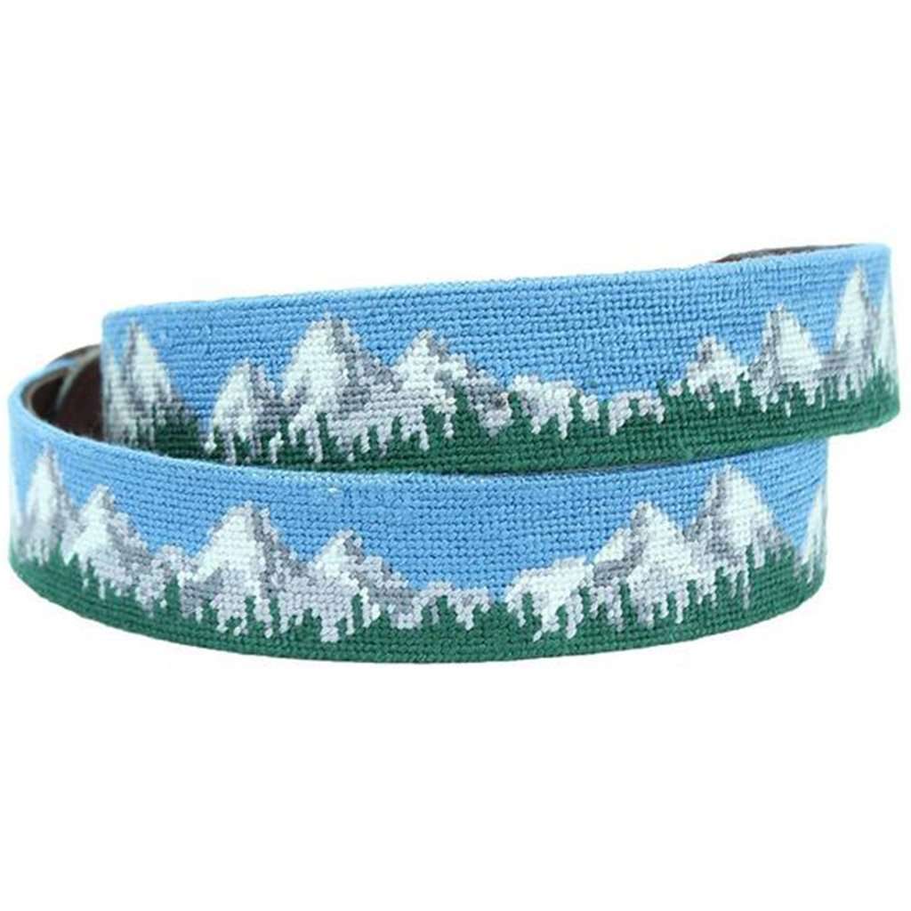 Tetons Needlepoint Belt by Smathers & Branson - Country Club Prep