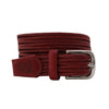 The Back Nine Woven Leather Belt in Georgia Red by Bucks Club - Country Club Prep