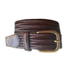 The Back Nine Woven Leather Belt in Whiskey by Bucks Club - Country Club Prep