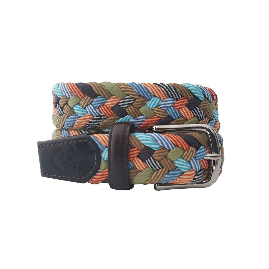 The Madras Woven Cotton Belt in Venice by Bucks Club - Country Club Prep