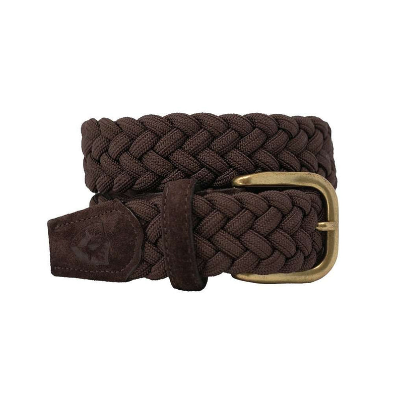 The Nautilus Woven Rayon Belt in T Moro Suede by Bucks Club - Country Club Prep