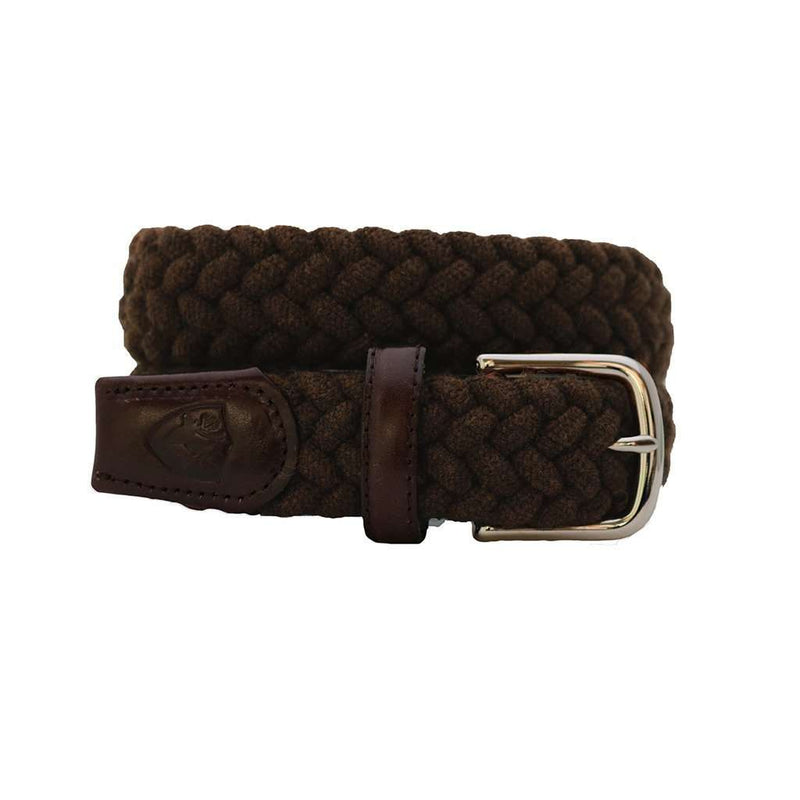 The Understatement Woven Wool Belt in Dark Brown by Bucks Club - Country Club Prep