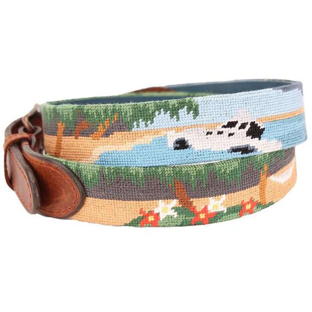 Three Hour Tour Needlepoint Belt by Smathers & Branson - Country Club Prep