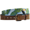 Toucan Needlepoint Belt in Tropical Blue by Smathers & Branson - Country Club Prep