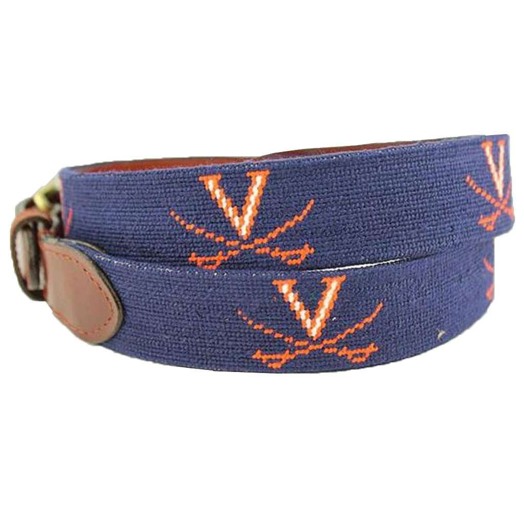 University of Virginia Needlepoint Belt by Smathers & Branson - Country Club Prep