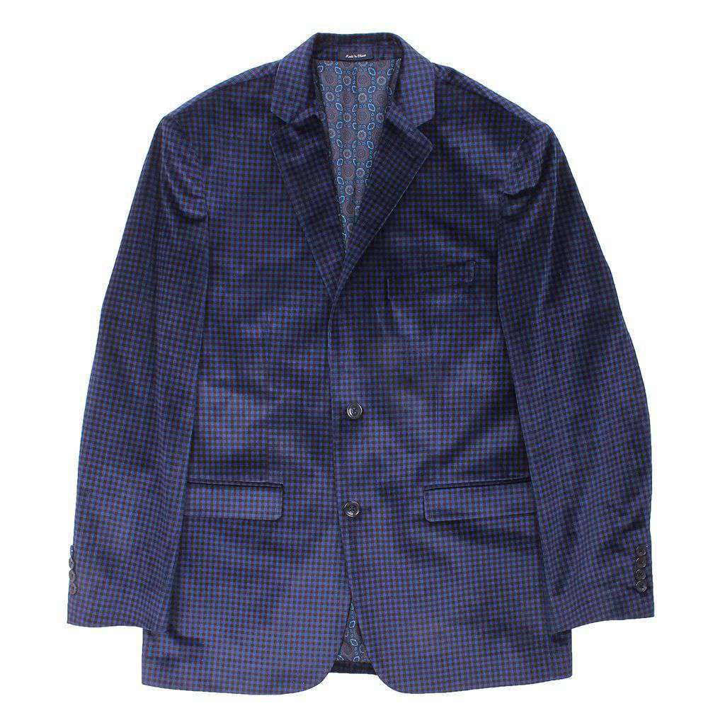 Blue Holiday Check Blazer by Country Club Prep - Country Club Prep