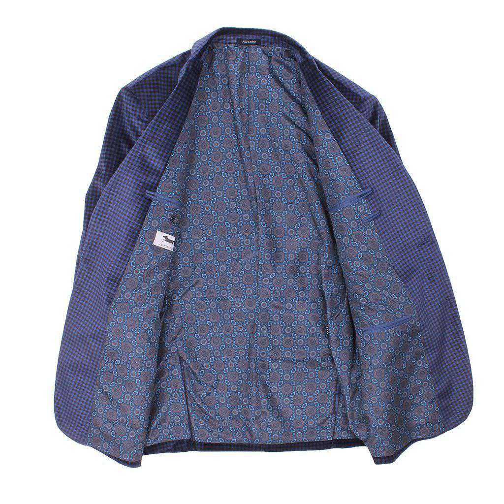 Blue Holiday Check Blazer by Country Club Prep - Country Club Prep